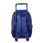 Mochila con ruedas Spider-Man, vista trasera con tirantes acolchados y carro