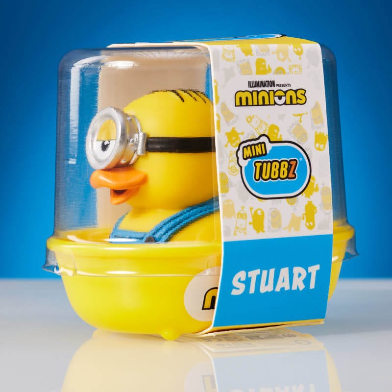 Mini TUBBZ Stuart dentro de su mini bañera amarilla de Minions