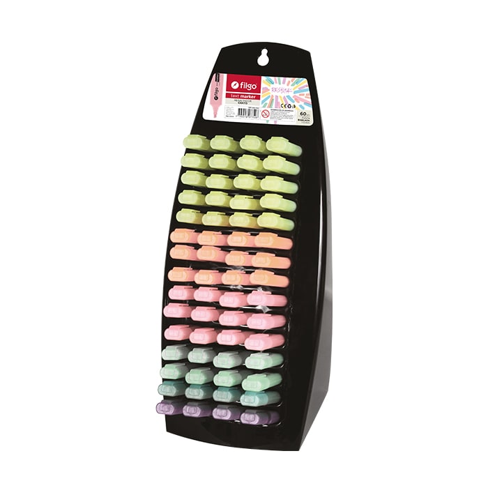 Display de destacadores Filgo Text Marker en colores pastel