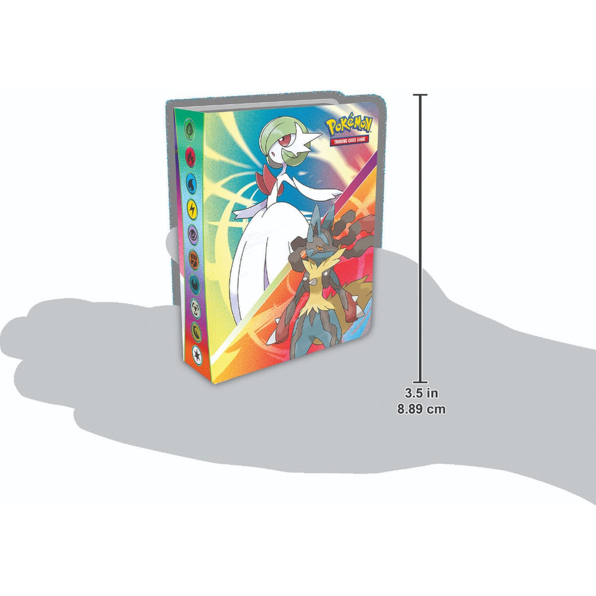 Mini portafolio Pokémon con el sobre de refuerzo incluido