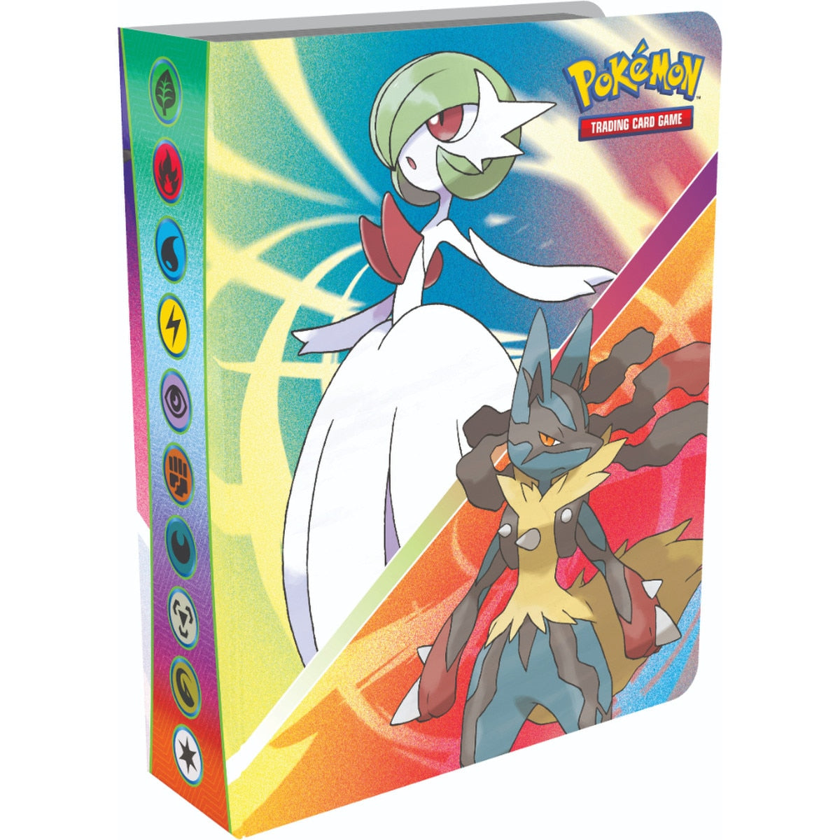 Contraportada del mini portafolio Pokémon Megaevolución