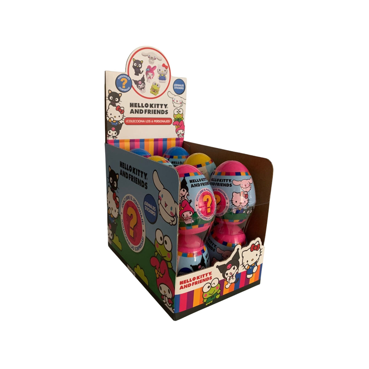 Display de huevos sorpresa Hello Kitty and Friends con los 6 personajes coleccionables