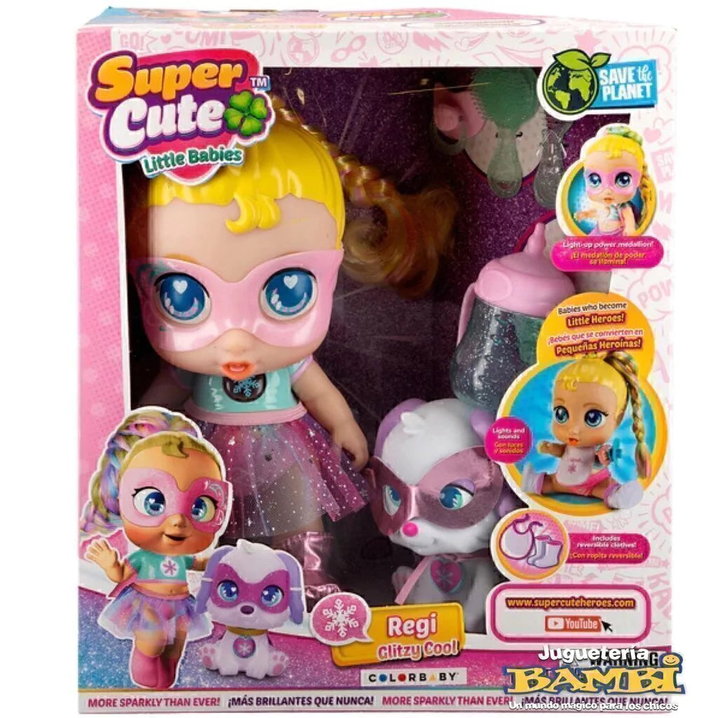 Caja frontal de la muñeca Super Cute Little Babies Regi con Snowball