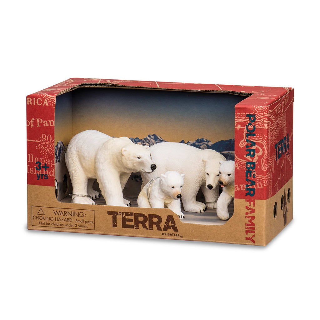 Terra by Battat Familia de Osos Polares Set de 4 Figuras de Animales – vista 1