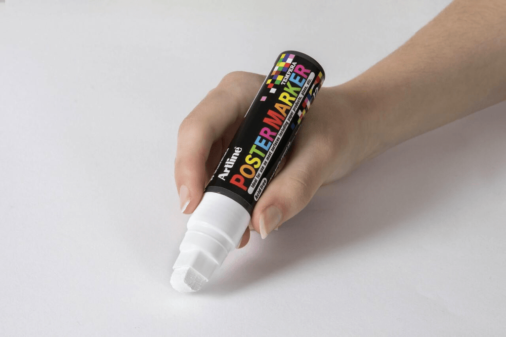 Artline Poster Marker Marcador Témpera Punta Bala 12 mm Blanco – vista 2