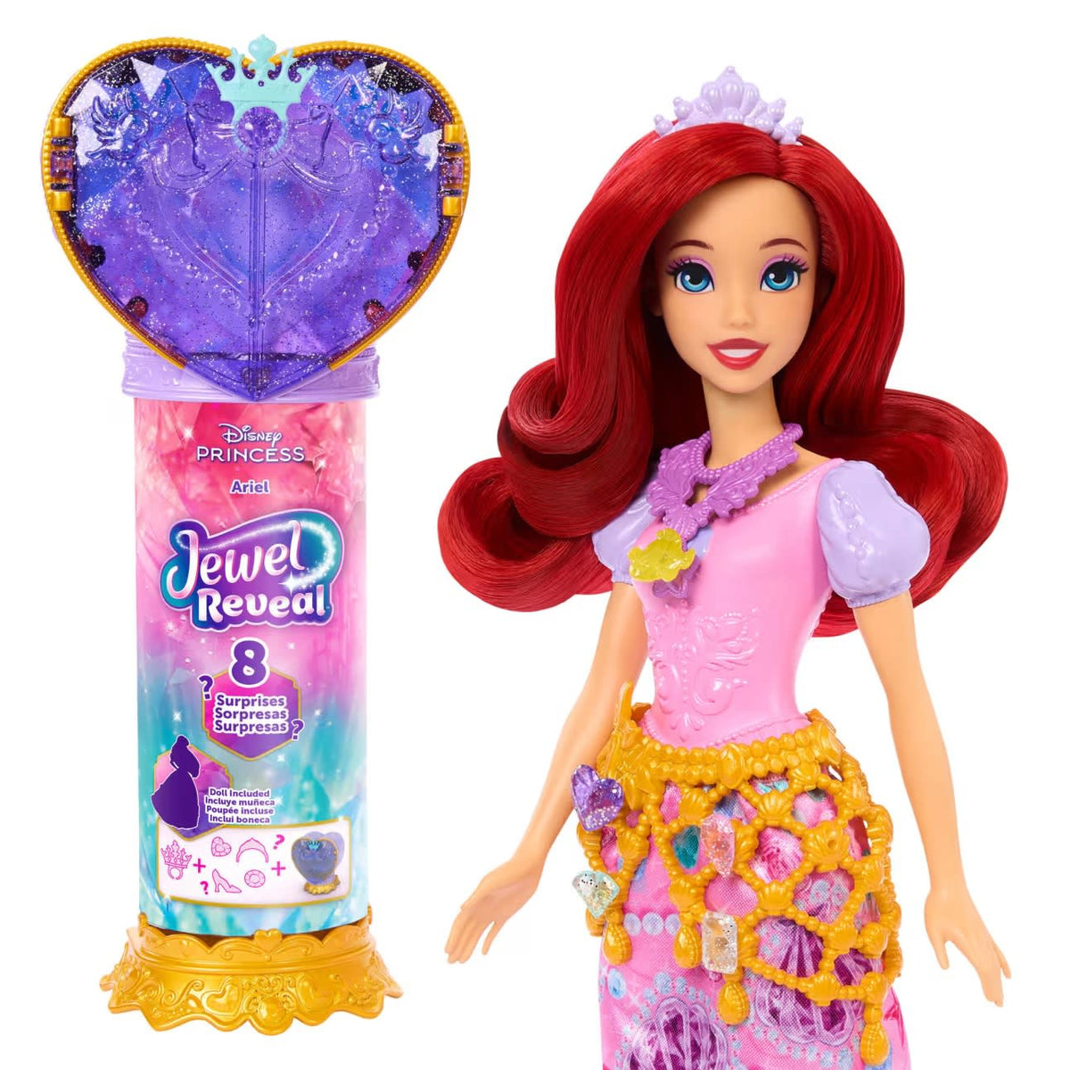 Disney Princesas Ariel Jewel Reveal Muñeca Sorpresa – vista 3