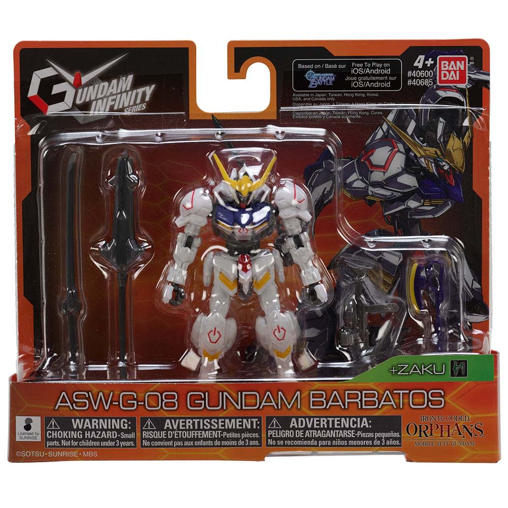 Gundam Infinity ASW-G-08 Gundam Barbatos Figura Articulada 4,5" – vista 1