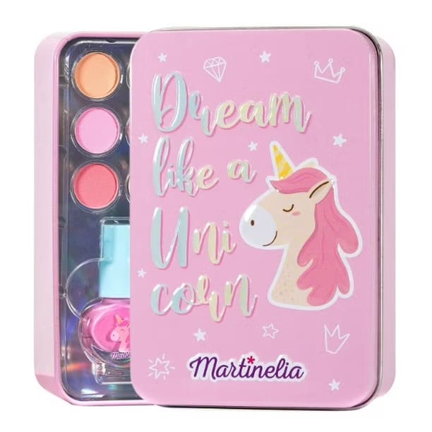 Martinelia Cajita Metálica de Maquillaje Unicornio con Sombras y Esmaltes – vista 2