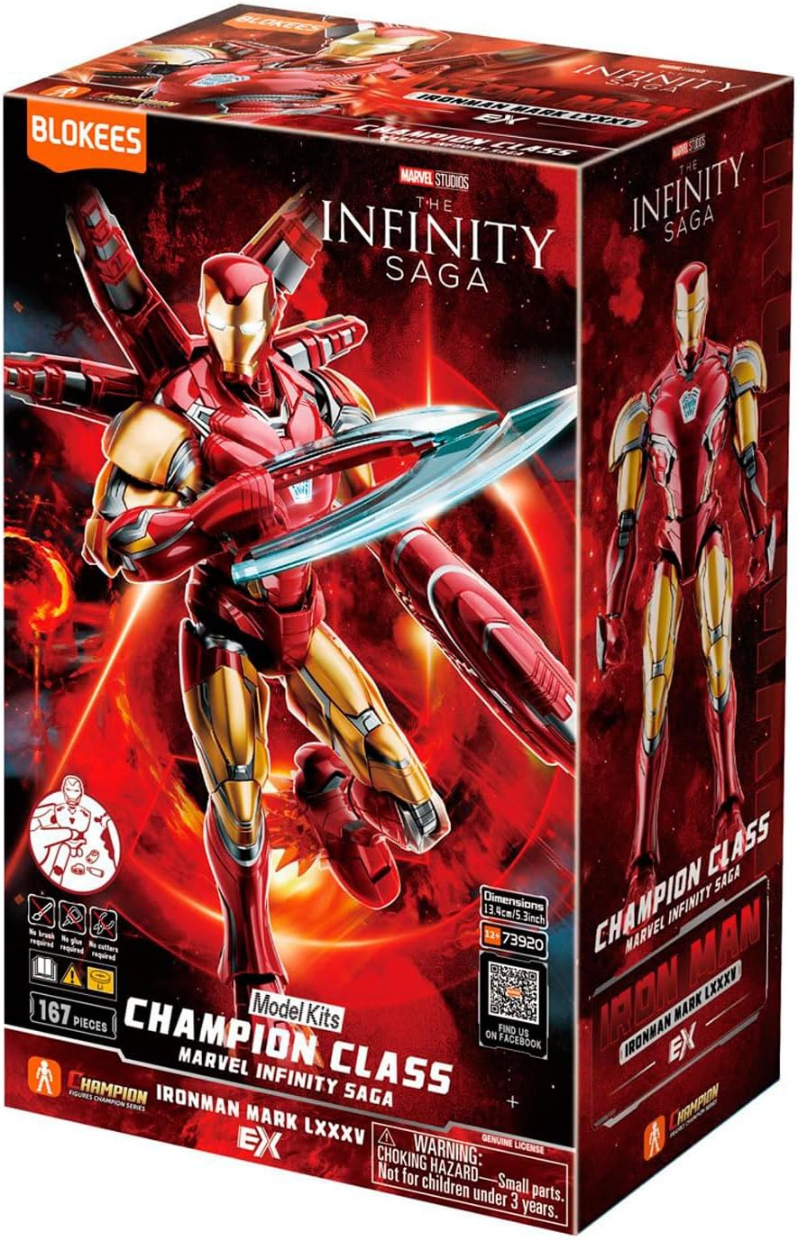 Blokees Marvel Infinity Saga Iron Man Mark LXXXV Kit Armable 167 Piezas – vista 3