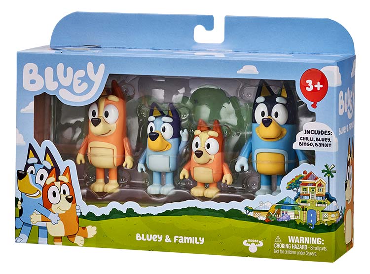 Bluey Set de 4 Figuras Serie 11 para Recrear la Serie Surtido – vista 3