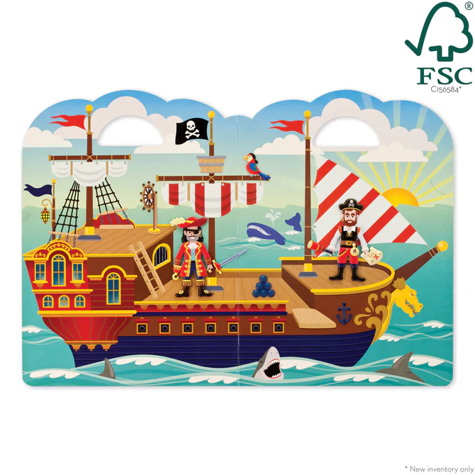 Melissa & Doug Set de Stickers Reutilizables con Relieve Piratas – vista 4