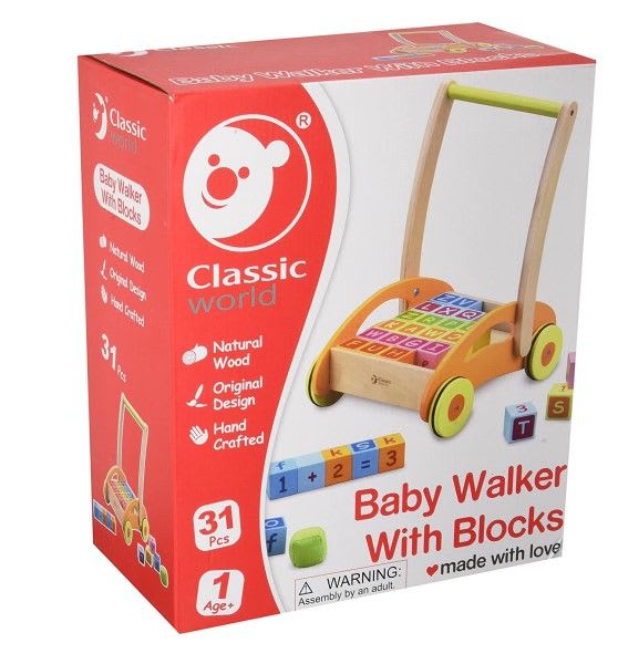 Classic World Caminador con Bloques para Aprender Colores, Números y Letras – vista 2
