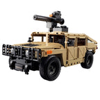 Humvee CaDA C51202W armado color arena con torreta, vista frontal