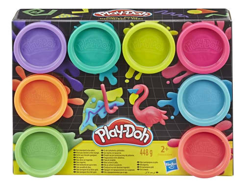 Play-Doh Neón Pack de 8 Latas de Masa para Moldear – vista 1