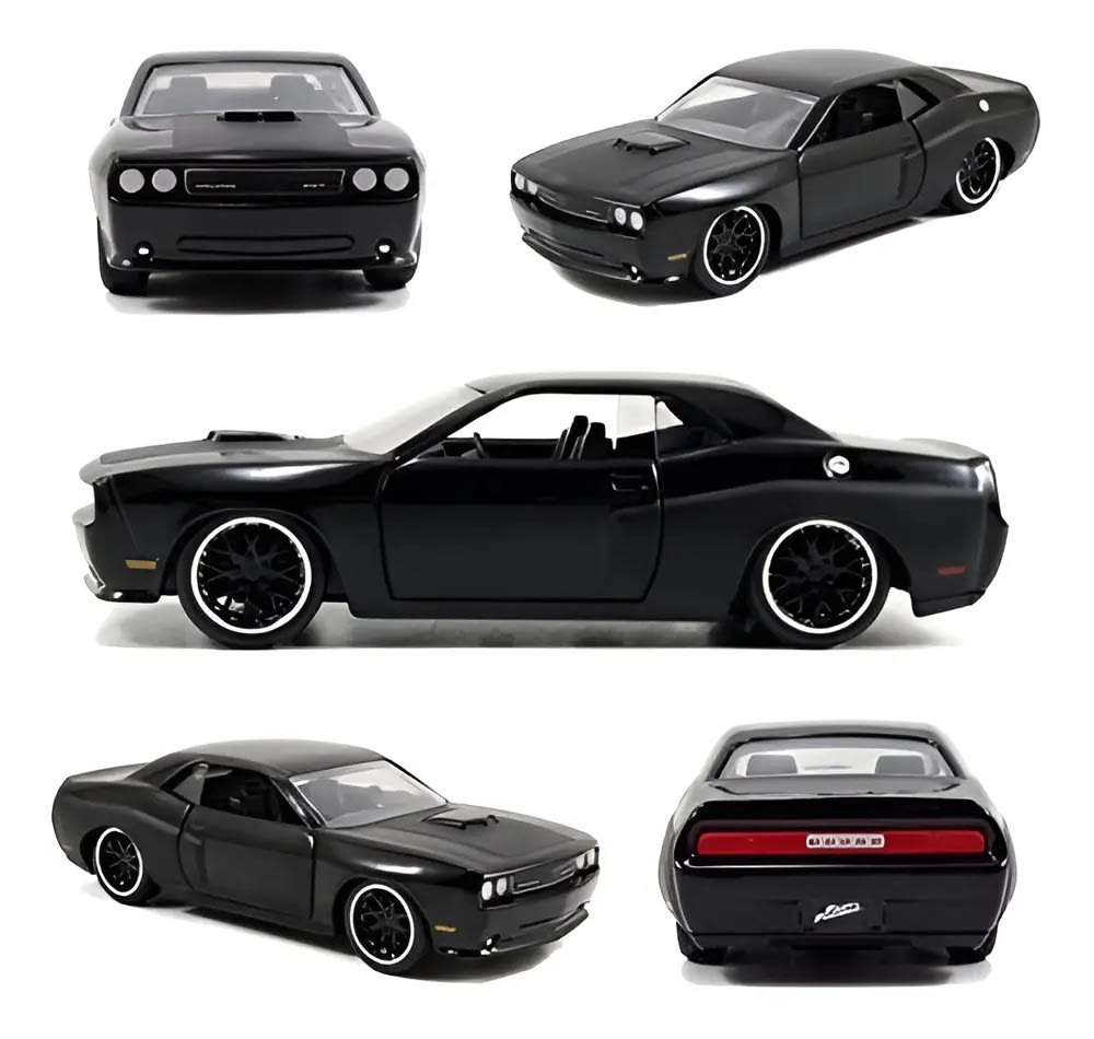 Jada Rápidos y Furiosos Dodge Challenger SRT8 Wide Body de Dom 1:32 – vista 1
