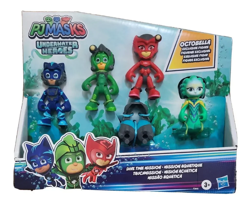 PJ Masks Misión Acuática Set de 4 Figuras de Acción – vista 1