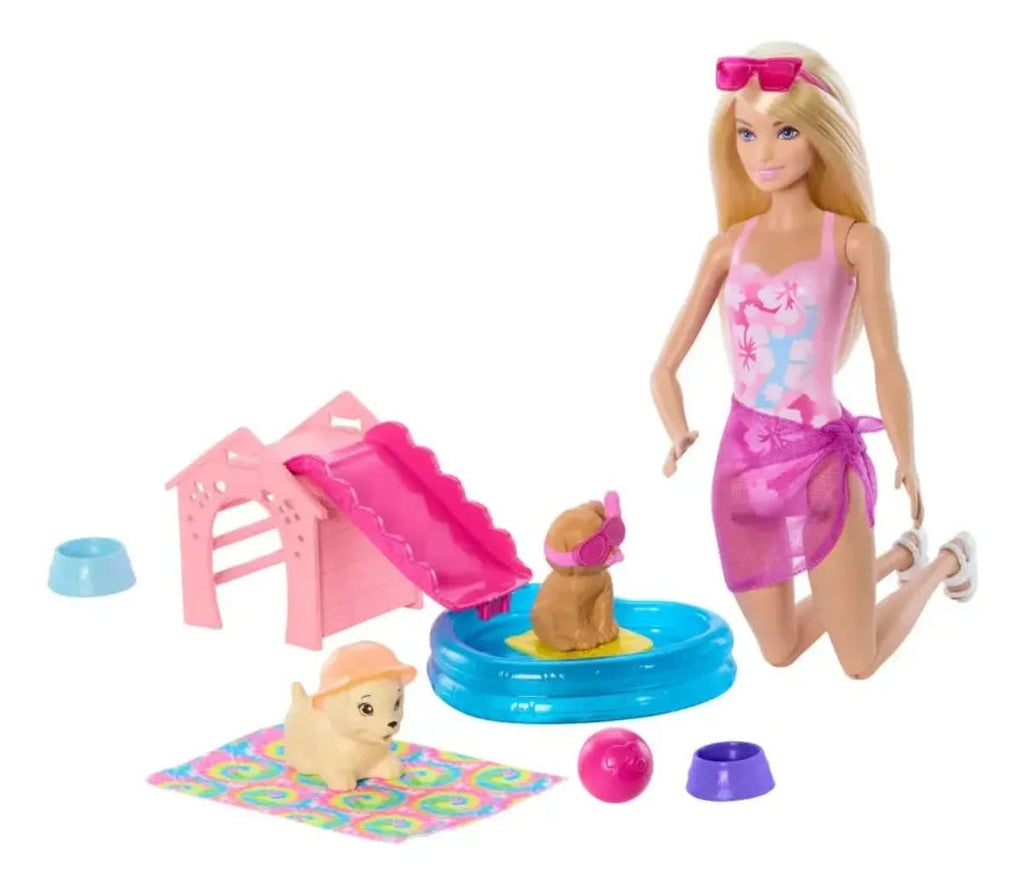 Barbie Fiesta en la Piscina con Perritos Set de Juego – vista 2