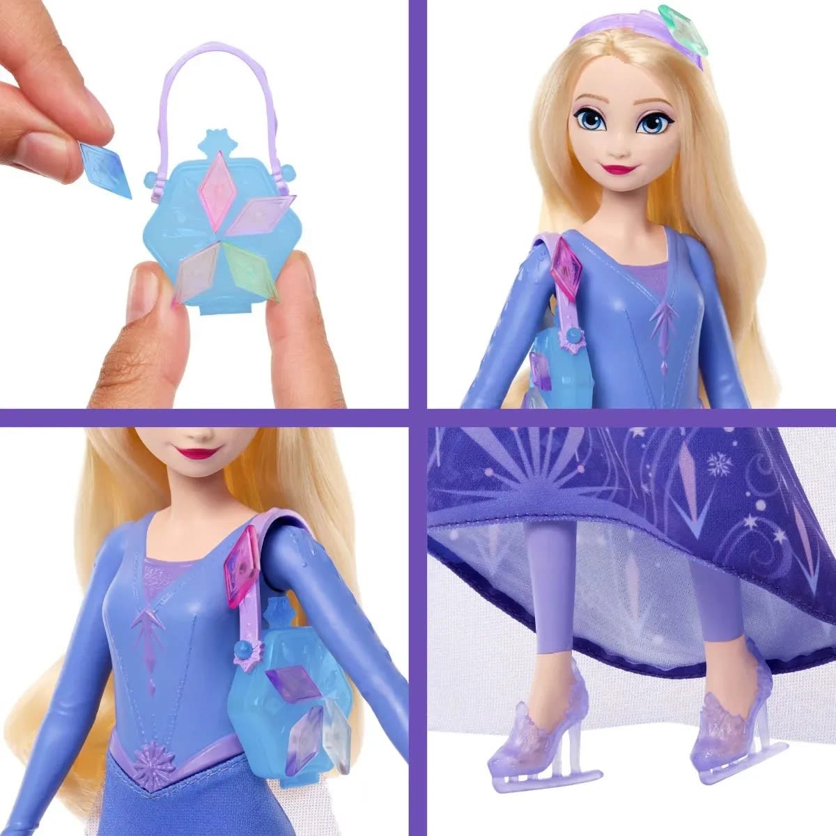 Disney Frozen Jewel Reveal Elsa Patinaje sobre Hielo Muñeca Sorpresa – vista 2