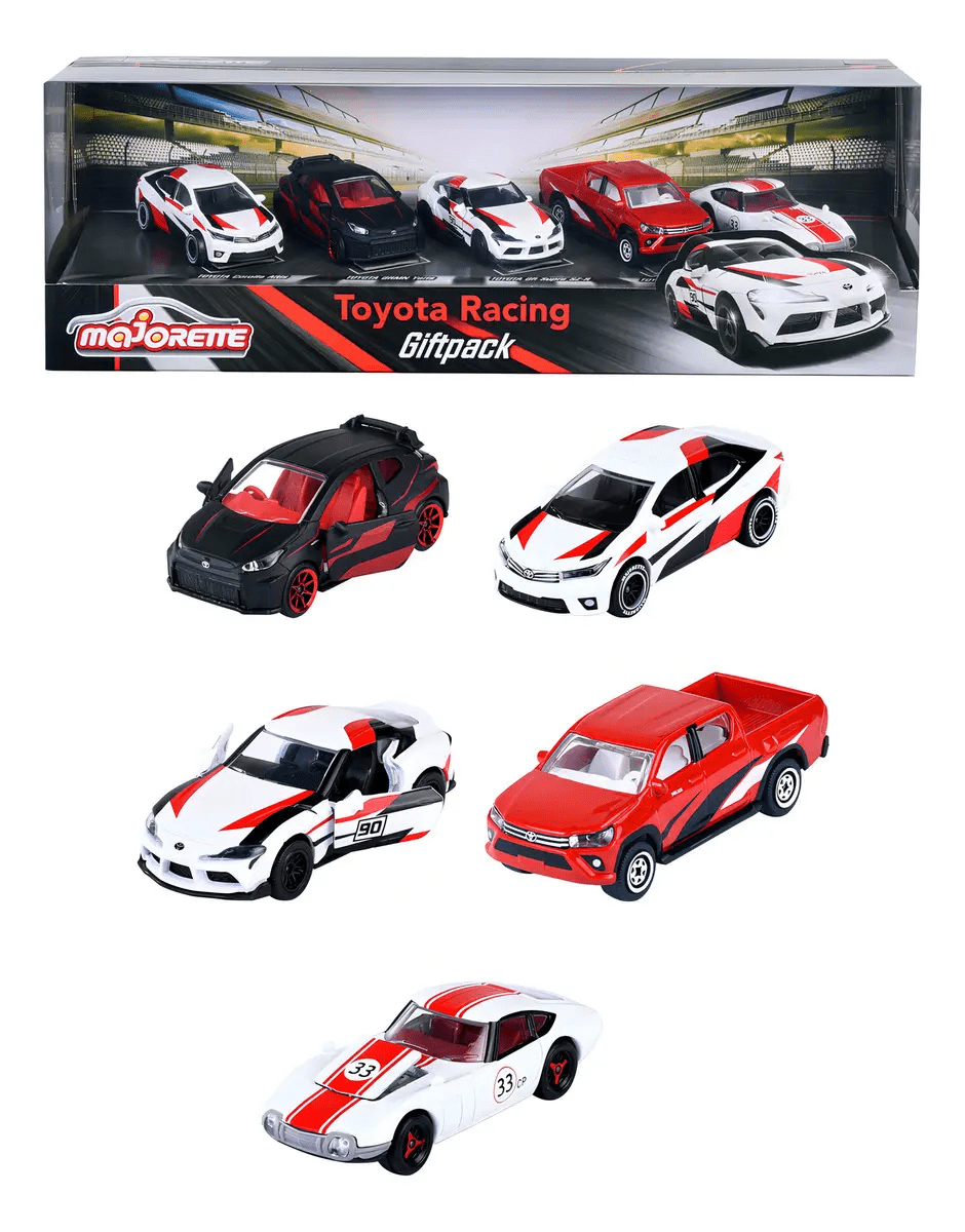Majorette Toyota Racing Gift Pack 5 Autos Escala 1:64 – vista 1