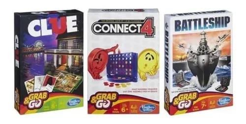 Juegos de Viaje Clue, Battleship y Connect 4 Set 3 en 1 – vista 1