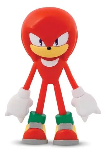 Sonic the Hedgehog Figura de Knuckles de Goma con Cabeza y Brazos Móviles – vista 1