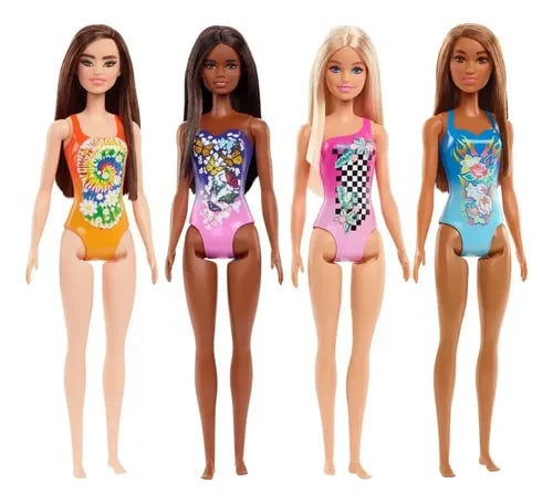 Barbie Muñeca de Playa con Traje de Baño Surtido – vista 1