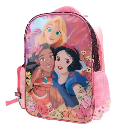 Mochila Infantil Princesas Disney con Lentejuelas – Intek
