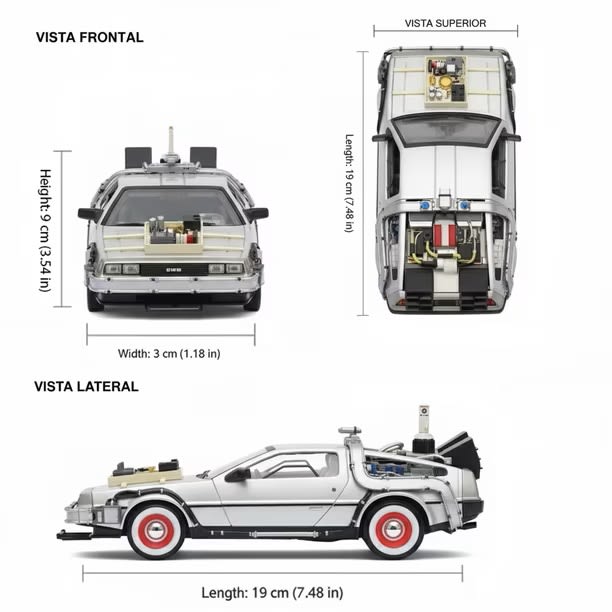 Volver al Futuro III DeLorean Auto de Colección – vista 2