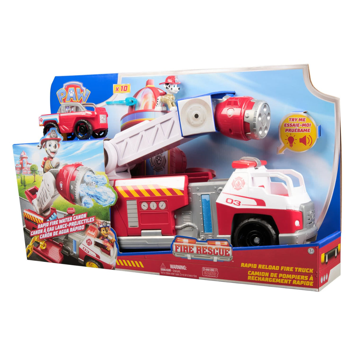Paw Patrol Fire Rescue Camión de Bomberos Deluxe con Marshall – Spin Master