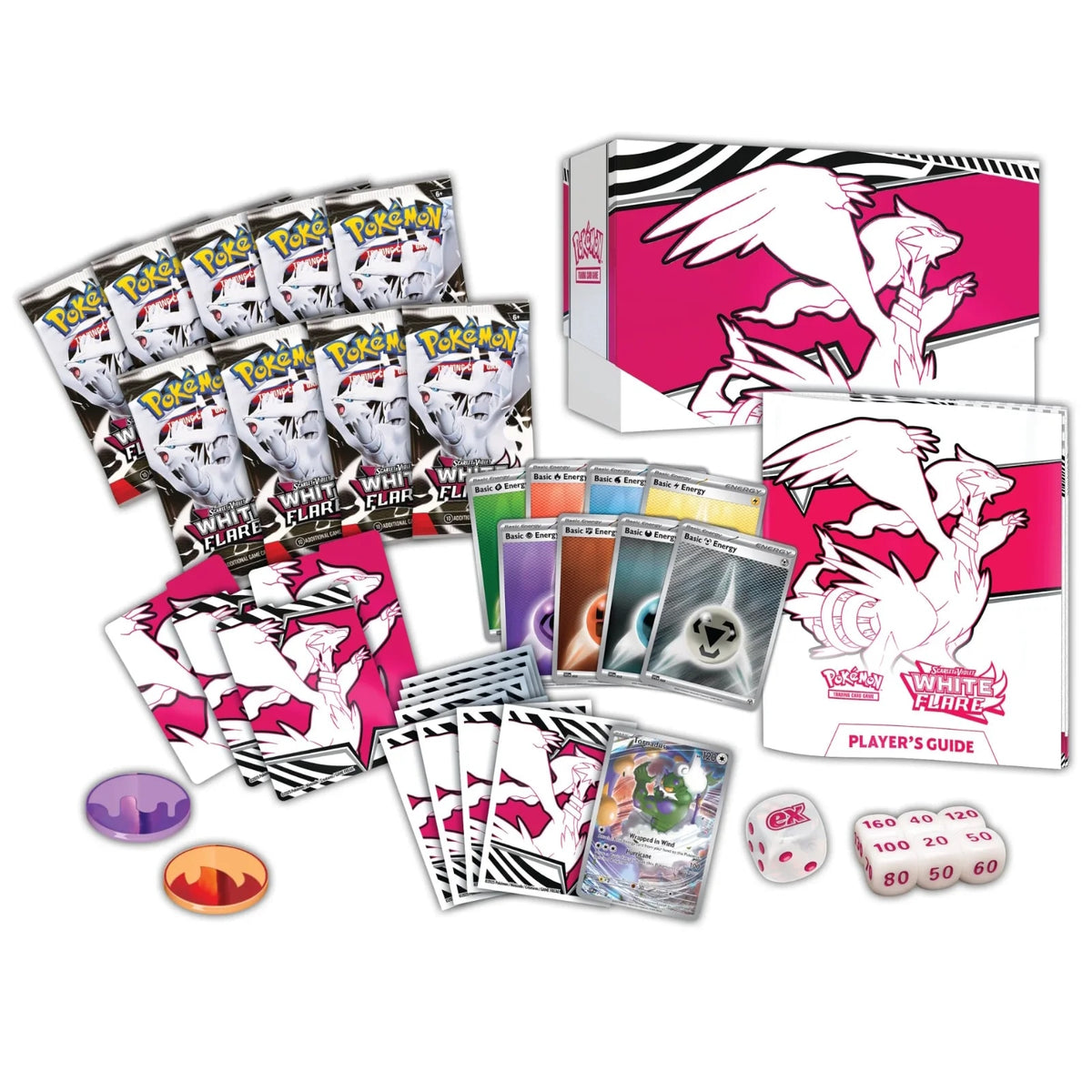 Pokémon TCG Escarlata y Púrpura Llama Blanca Caja de Entrenador Élite – vista 1