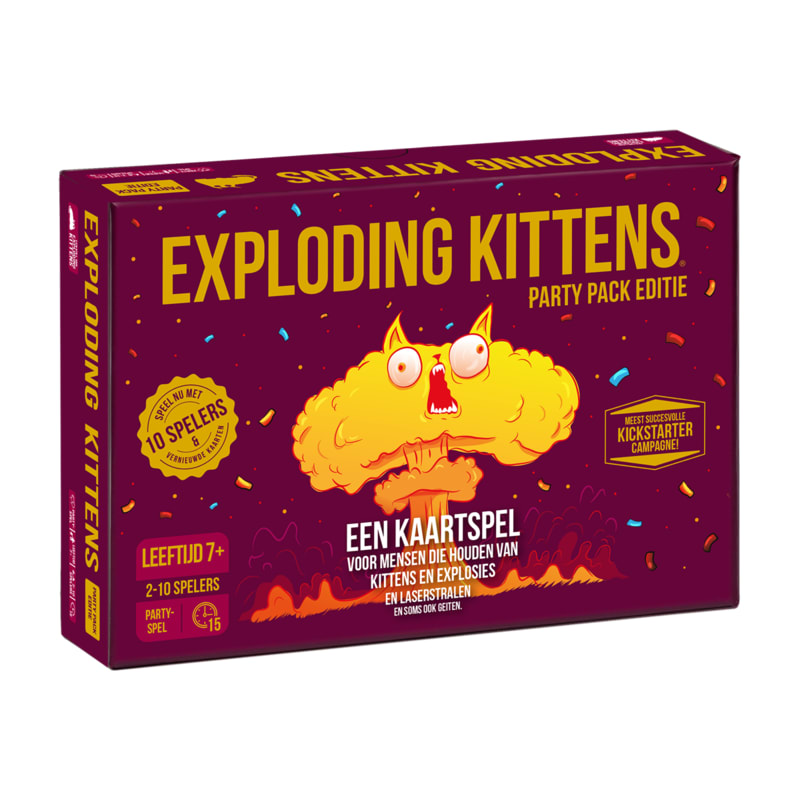 Exploding Kittens Party Pack Juego de Cartas con 122 Cartas – vista 2