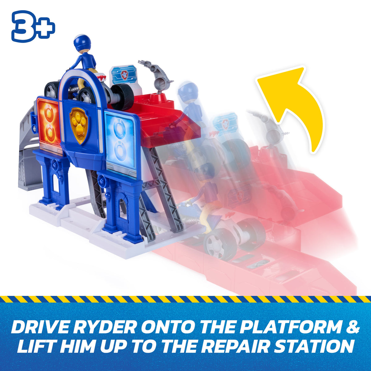 Paw Patrol Search & Rescue Lift 'N' Repair Pista con Ryder – Spin Master