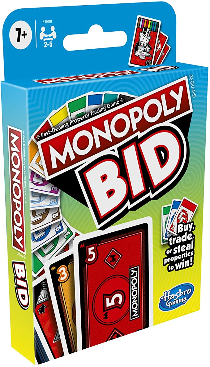 Monopoly Bid Juego de Cartas de Subastas – vista 1