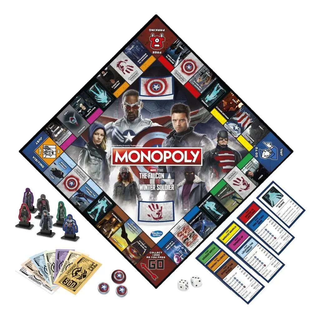 Monopoly Marvel Falcon y el Soldado del Invierno Juego de Mesa – vista 1