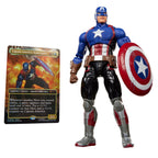 Capitán América Marvel Legends con escudo y carta Magic The Gathering