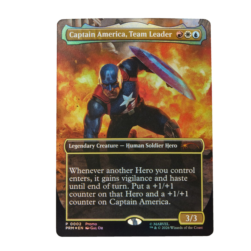 Carta foil Magic The Gathering Captain America Team Leader