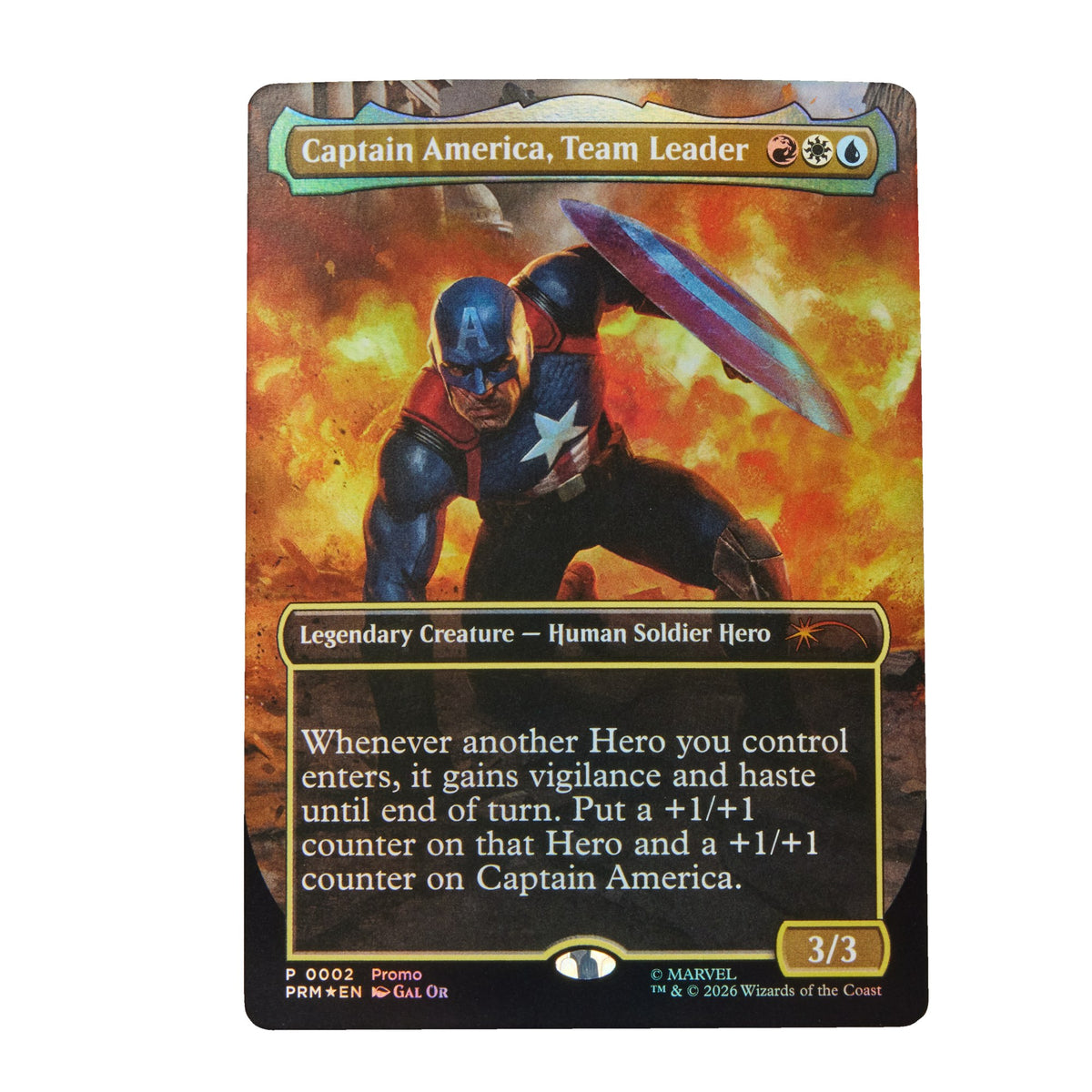 Carta foil Magic The Gathering Captain America Team Leader