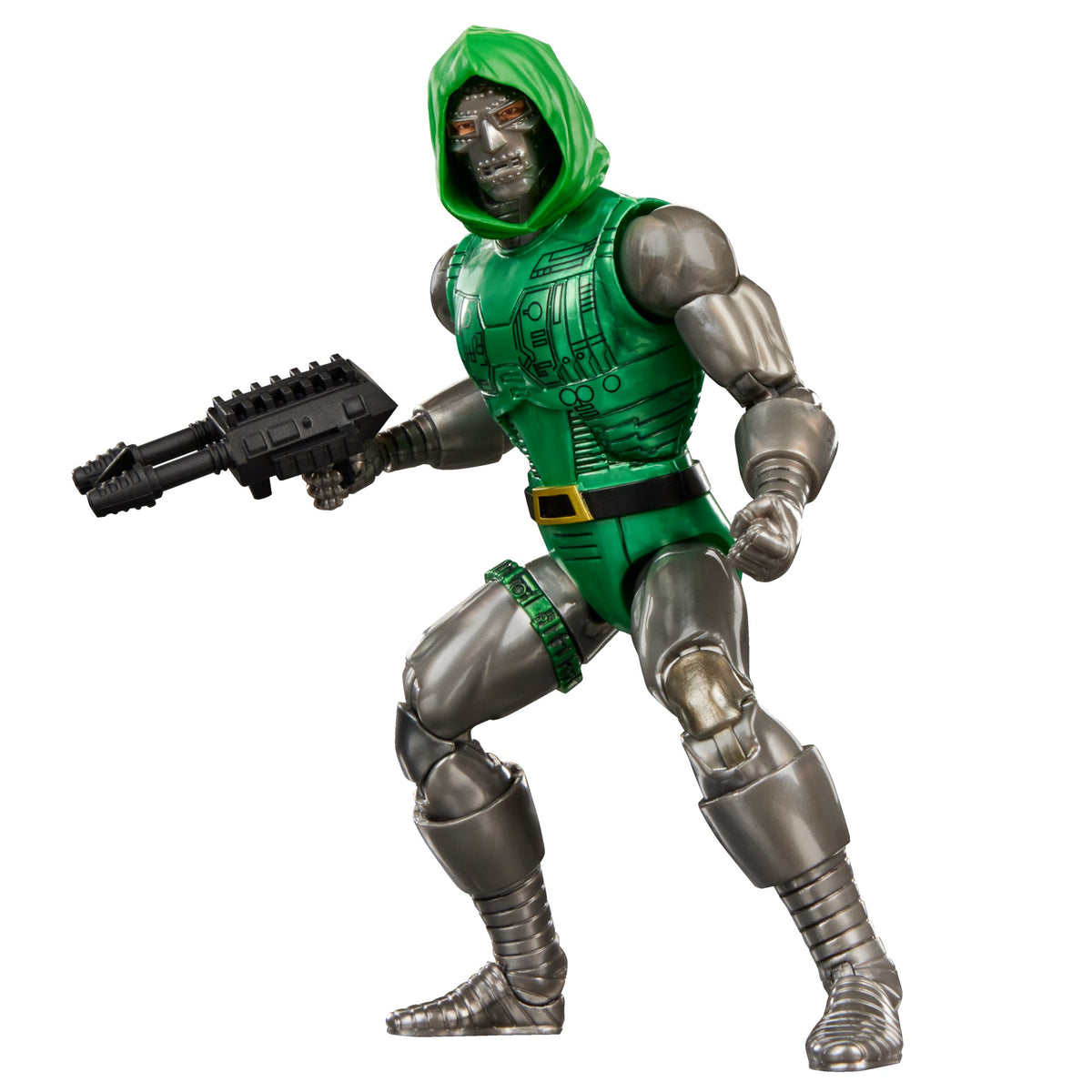Doctor Doom Marvel Legends apuntando con su bláster