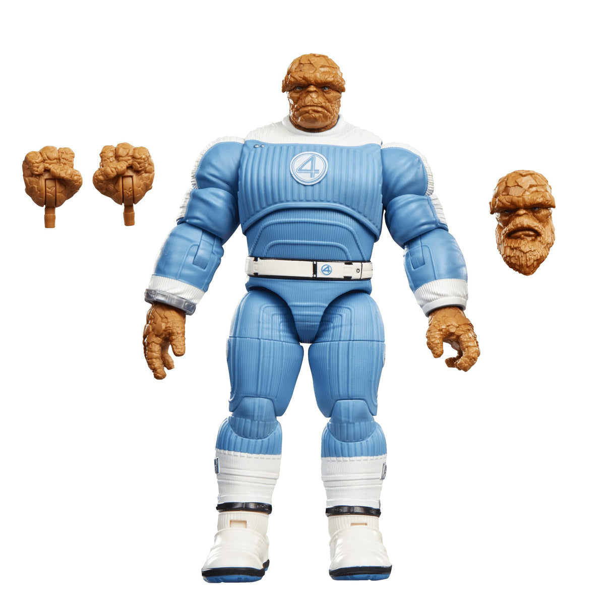Figura Marvel Legends The Thing Avengers Doomsday de frente con cabeza y manos extra