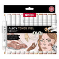Filgo Alloy Marcadores al Alcohol Doble Punta Estuche 12 Tonos Piel – vista 1