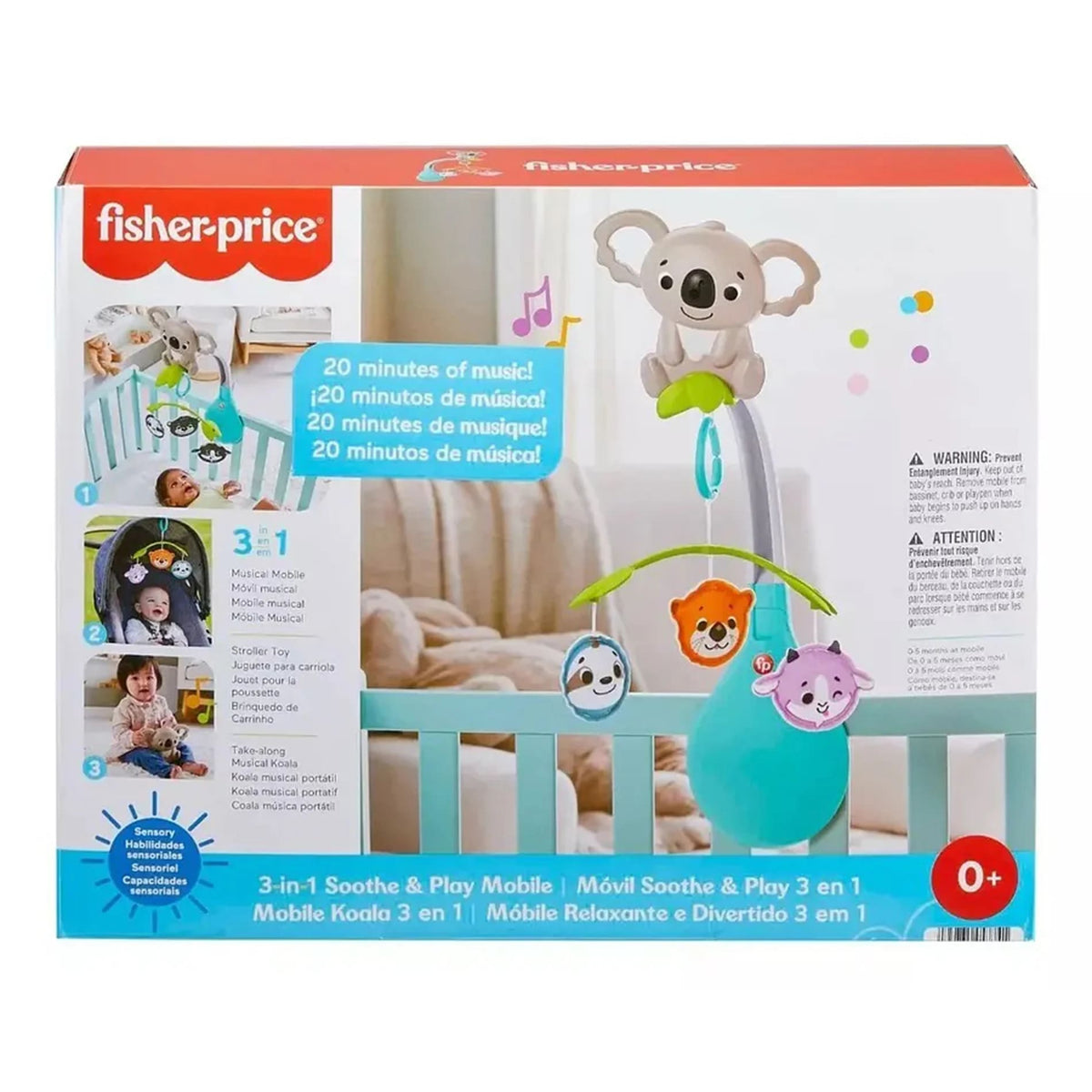 Fisher-Price Dulces Sentidos Sensimals Móvil Musical 3 en 1 Koala – vista 2