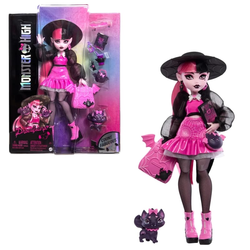 Monster High Looks Monstruosos Muñeca Articulada con Mascota Surtido – vista 3