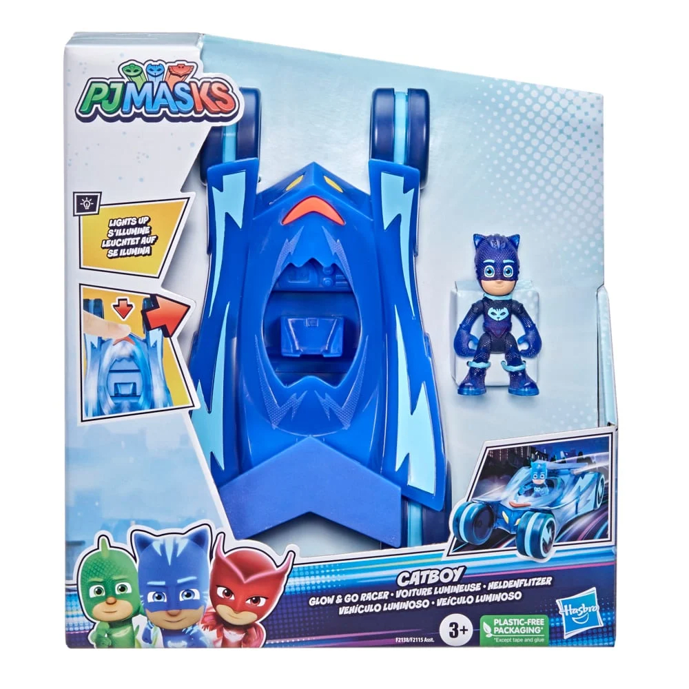 PJ Masks Glow and Go Racers Vehículo con Figura Surtido – vista 1