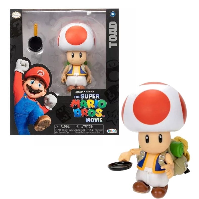 Super Mario Bros. La Película Figura Toad 5 Pulgadas con Sartén – vista 1