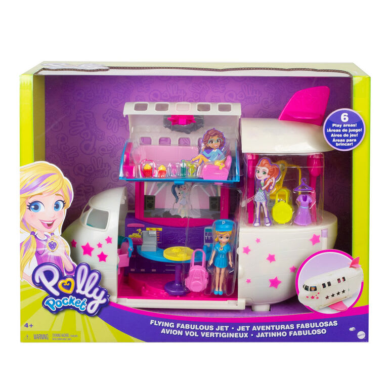 Polly Pocket Jet Privado Aventuras Fabulosas con Muñeca y Accesorios – vista 1