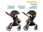 Pikaboo Kansas Coche Travel System Negro con Silla Nido – vista 2