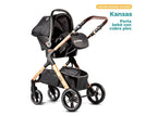 Pikaboo Kansas Coche Travel System Negro con Silla Nido – vista 4