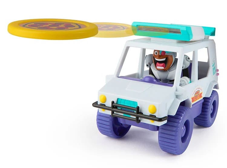 Teen Titans Go! T-Car Lanzador de Pizzas con Figura de Cyborg – vista 1