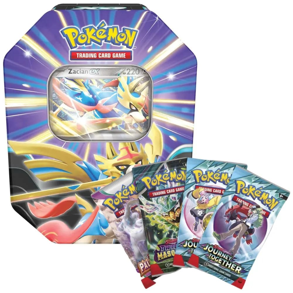 Pokémon TCG Lata Slashing Legends Zacian ex o Koraidon ex en Español – vista 4