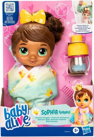 Baby Alive Burbujas Relajantes Sophia Sparkle Muñeca con Champú – vista 1
